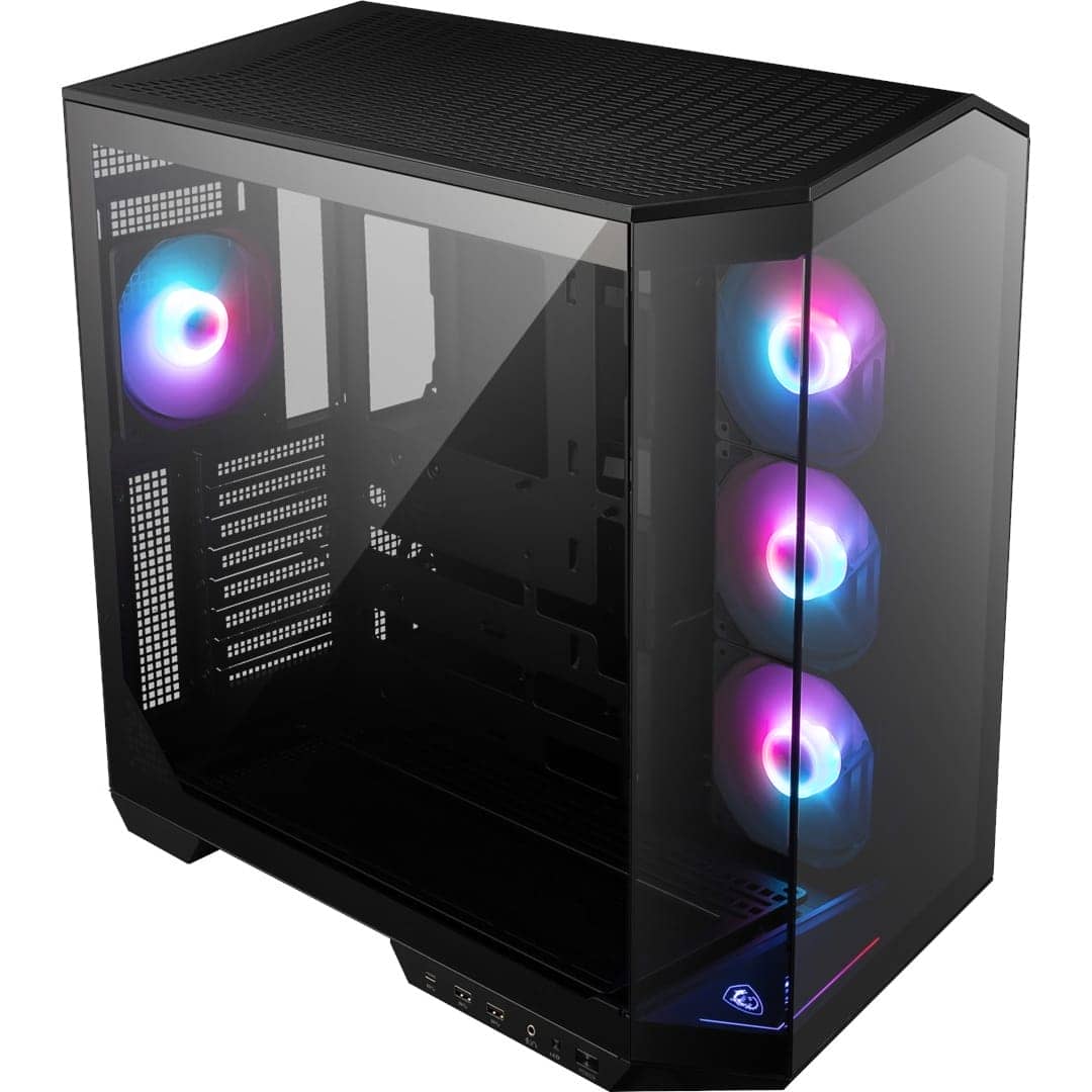 MSI MAG PANO 100R PZ Black Tempered Glass ARGB USB 3.2 ATX Mid Tower Kasa