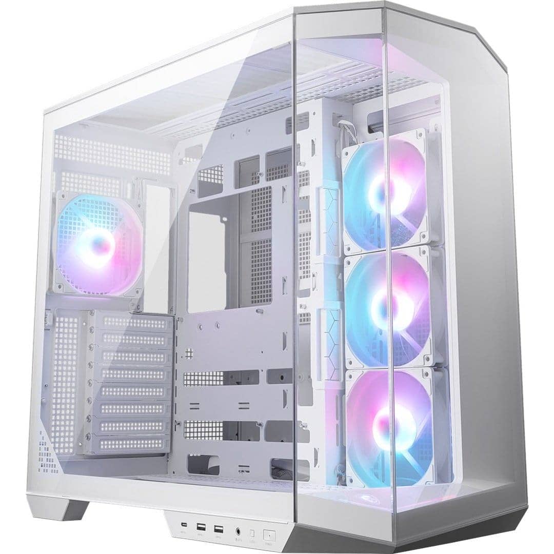 MSI MAG PANO 100R PZ White Tempered Glass RGB USB 3.2 ATX Mid Tower Kasa