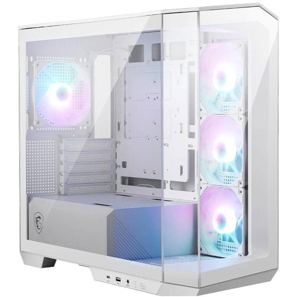 MSI MAG PANO M100R PZ White RGB Tempered Glass USB 3.2 mATX Mid Tower Kasa