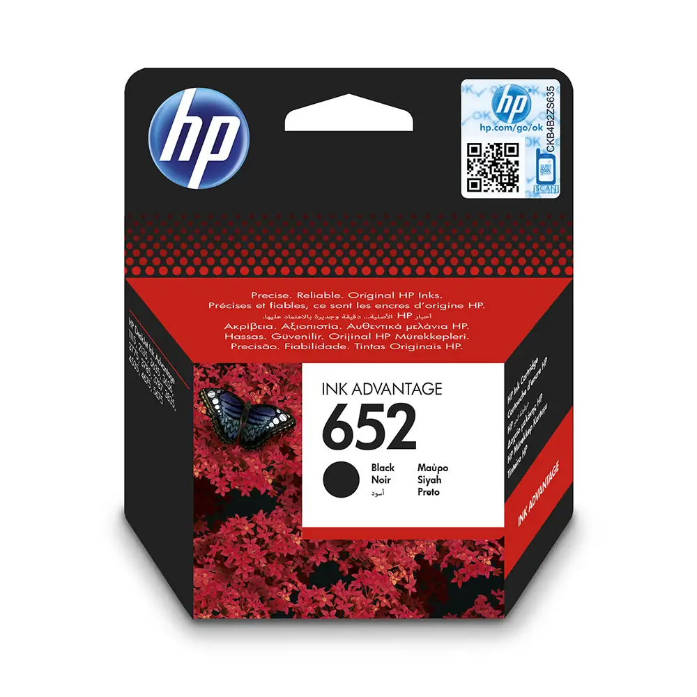 HP 652 Orijinal Mürekkep Kartuşu Siyah F6V25AE