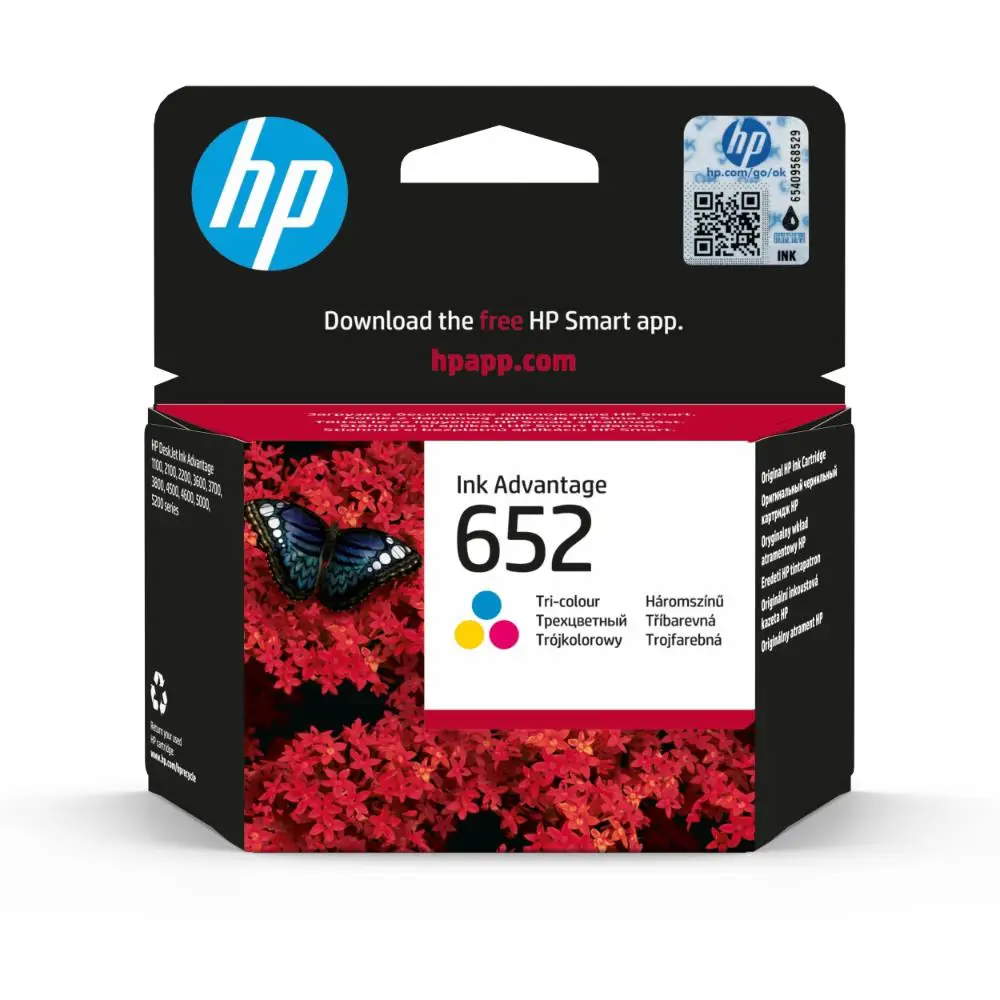 HP 652 Orijinal Mürekkep Kartuşu Üç Renkli F6V24AE