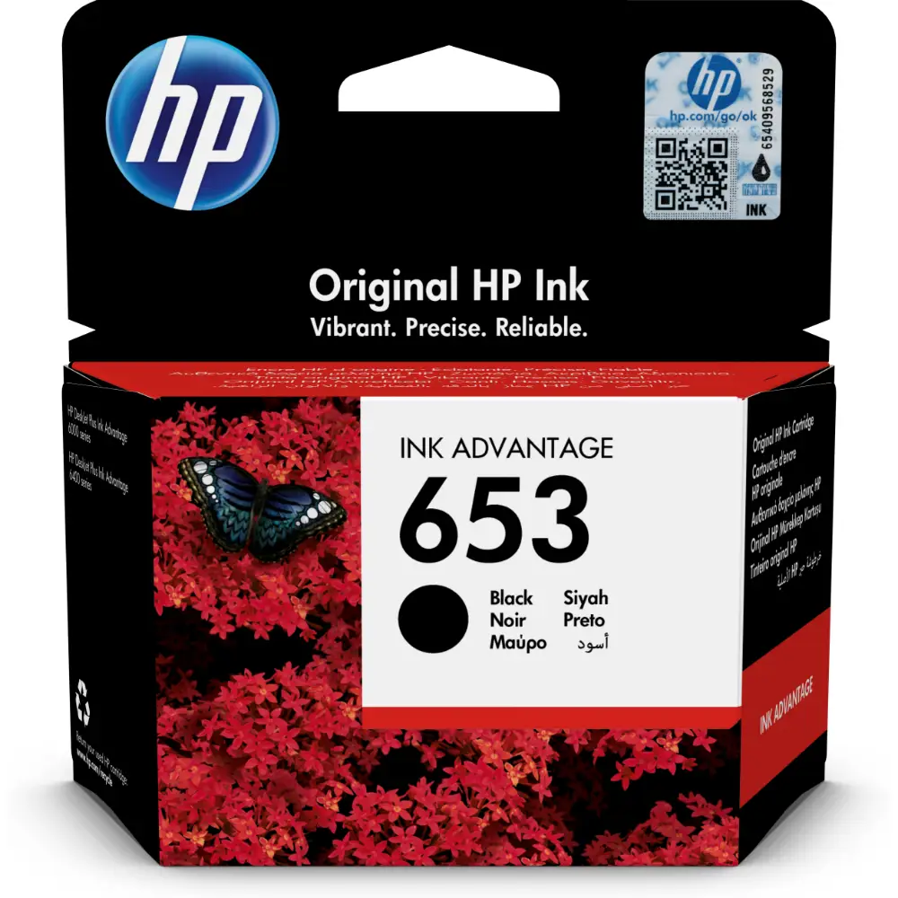 HP 653 Orijinal Mürekkep Kartuşu Siyah 3YM75AE