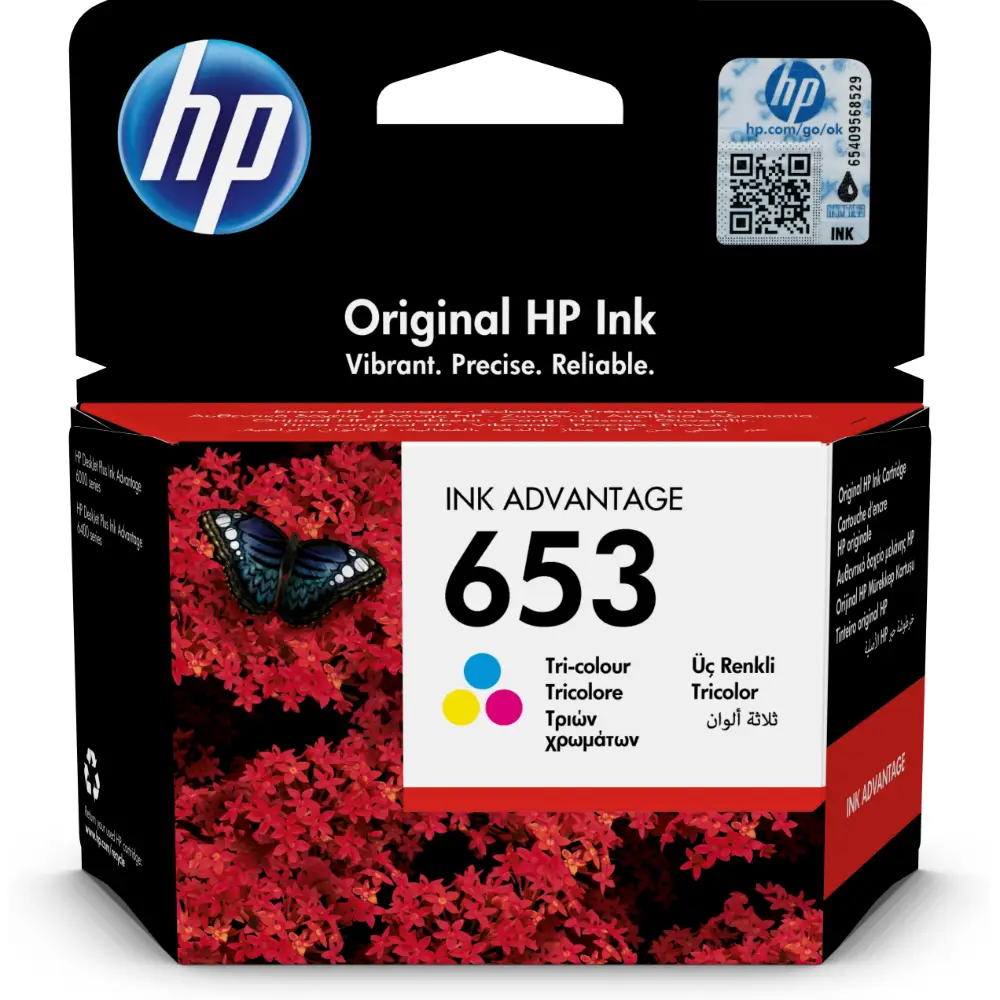 HP 653 Orijinal Mürekkep Kartuşu Üç Renkli 3YM74AE